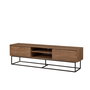 Hanah Home Soporte TV Rodez 180 cm, Moderno y Elegante con Amplio Almacenamiento, Nogal y Negro